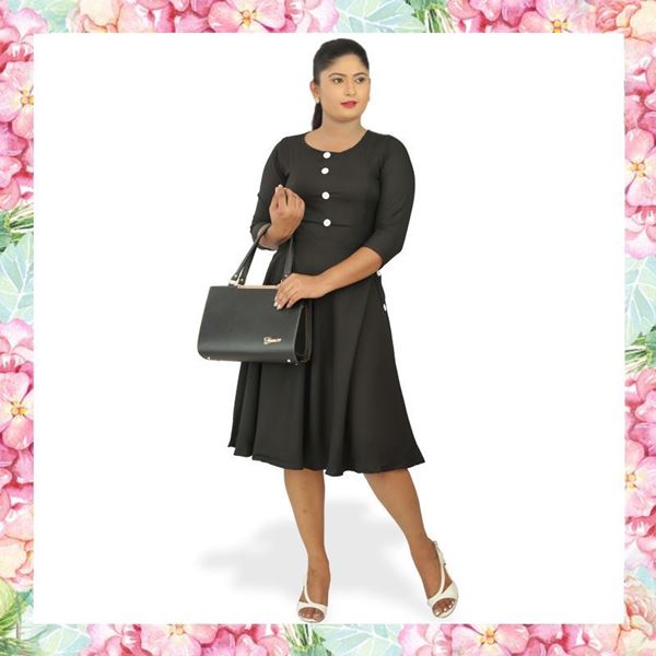 Picture of Button Embelleshed A-line Dress