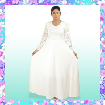 Picture of Lace Mixed Long maxi dress