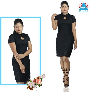 Picture of Neck Designed Full Lace Tight Frock