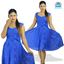 Picture of Blue lace sleeveless flared short dress