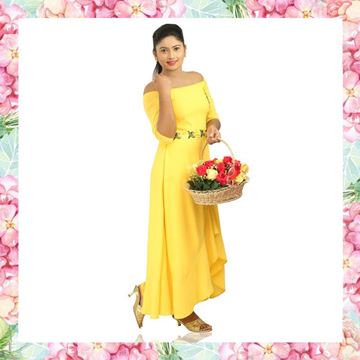 Picture of Off shoulder Cocktail Maxi Dress