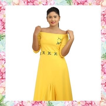 Picture of Off shoulder Cocktail Maxi Dress