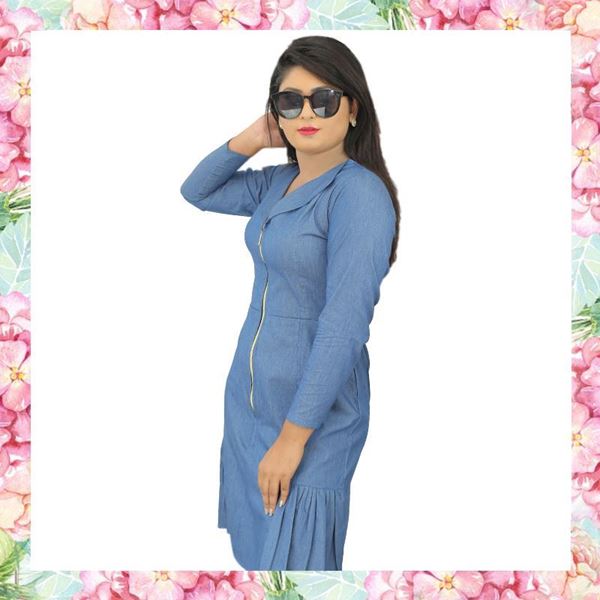 Picture of Chambray fishtail dress