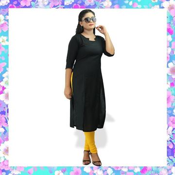 Princess line cut open black color top