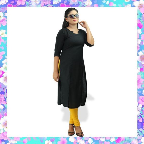 Princess line cut open black color top