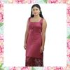 Picture of Lace & Stretch Material Square Neck Party Dress