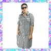 Picture of Stripe Designed Short Shirt Dress