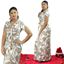 Picture of Collared Printed Linen A-line Maxi Dress