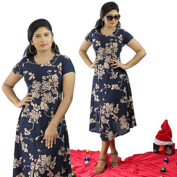 Picture of Round Necked Short Frock with Short Sleeves