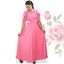 Picture of Neck Designed Georgette Maxi Dress with Small Flowers