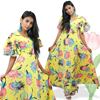 Picture of Sweat heart necked floral maxi dress with frilled bell sleeves