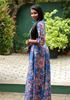 Picture of Sleeve Designed V-necked Maxi Dress with Belt