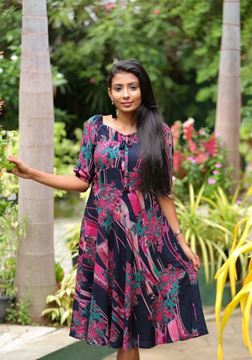 Picture of Off shoulder Printed Designed Short Dress