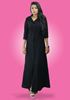 Picture of Collared Long Sleeves A-line Maxi Dress