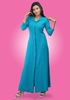 Picture of Collared Long Sleeves A-line Maxi Dress
