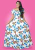 Picture of Off Shoulder Frilled Floral Maxi Dress