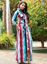 Picture of Striped Designed Long Sleeves Maxi Dress with Pockets