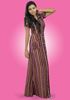 Picture of Striped Designed Maxi Frock with Pockets
