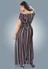 Picture of Striped Designed Off-shoulder A-line Maxi Dress