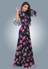 Picture of Double Frilled Bell Sleeves Floral Maxi Dress