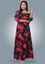 Picture of Off Shoulder Frilled Puff Sleeves  Maxi Frock with Gathered Waist