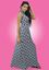 Picture of Printed Designed High Necked Sleeveless Maxi Dress