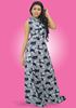 Picture of Printed Designed High Necked Sleeveless Maxi Dress