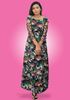 Picture of Round Necked Long Sleeves Designed Maxi Frock