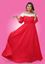 Picture of Off Shoulder Frilled Georgette Maxi Dress with Gathered Waist