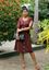Picture of Sleeves Designed Sweet Heart Necked Office Short Linen Frock with Pockets