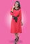 Picture of Black Color Mixed Round Necked Short Frock with Bow