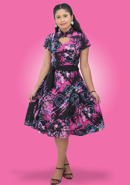 Picture of Heart Necked Shaped Short Dress