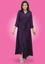 Picture of Long Sleeves Button Embellished Collared Maxi Dress with Belt
