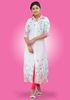 Picture of Collared Long Sleeves A-line Maxi Dress with Printed Border