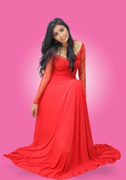 Picture of Neck Designed Maxi Party Dress with Long Sleeves