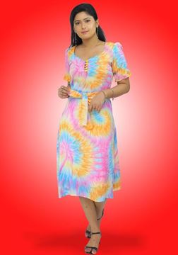 Picture of Sweet Heart Necked Printed Designed Short Frock