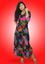 Picture of Floral Designed Long Sleeves Maxi Shirt Dress