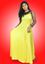 Picture of Black Net Mixed Crepe Silk Long Sleeves Maxi Party Dress