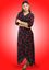 Picture of V-Necked High Low  Maxi Dress with Three Quarter Sleeves
