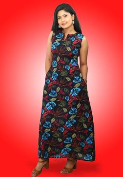 Picture of Sleeveless A-line Maxi Dress with Pockets