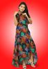Picture of Cross Over Collared High Low Maxi Dress