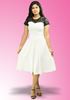 Picture of Short Sleeves Lace Mixed Short Dress
