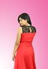 Picture of Sleeveless Lace Mixed Short Frock