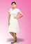 Picture of V-necked Short Sleeves Short Dress with Zipper