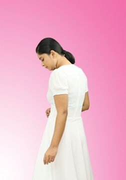 Picture of Sweet Heart Necked Short Puff Sleeves Short Dress