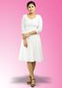 Picture of Sweet Heart Necked Full Lace Short Dress with Three-quarter Sleeves