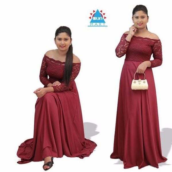 Picture of off shoulder maxi dress