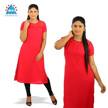 Picture of Laced mixed kneel lenght kurtha