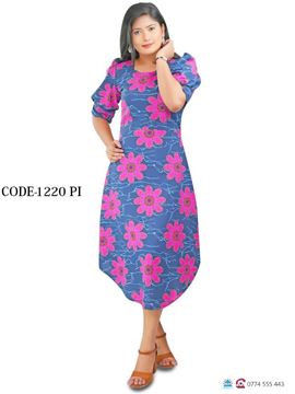 Picture of Linen Floral Short Dress