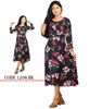 Picture of Round Necked Long Sleeves floral Three Quarter Frock